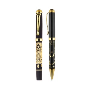 Kabartma Figürlü Metal Roller & Tükenmez Kalem Seti